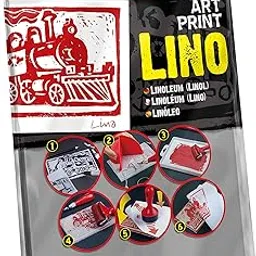 ESSDEE Soft Rubber Grey Carving Blocks - Stamp Making, Block Printing, Print Making Lino Carve - 400 x 300 x 3.2 mm - Pack of 2-image-41