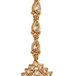 Fashion Jewellery Ruby Gold Polished 92.5 Silver Temple Tikka, Best for Bridesmaids, festive season & Special Occasion-image-40
