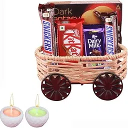 SFU E Com Crunchy And Nutty Blast Chocolate Hamper| Diwali Chocolate Gift | Premium Diwali Concreate Diya with Chocolate Hamper | Chocolate Gift Hamper | 1432-picture-33