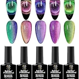 Brille Bee 9D Cat Eye Gel Nail Polish – Magnetic Chameleon Galaxy Effect Gel Polish Set, Classic Colors Soak-Off Nail Art-image-14