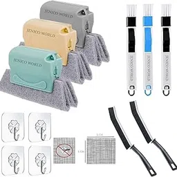 13 PCs Sliding Window Groove Cleaning Brush, Multifunctional Gap Cleaning Brush with Adhesive Hook & Mosquito Net Repair Tape (Window Care Combo Kit)-picture-13
