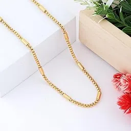 One gram Stylish Golden Neck woman and men Chain “20” Inches Gold-plated Chain CHAIN154-picture-14