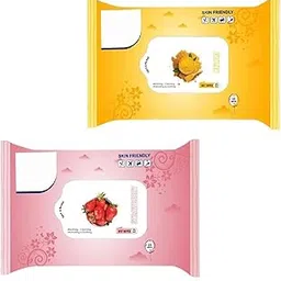 Facejewel Breathing Cleansing Moisturising & Soothing Strawberry, Ubtan Wet Wipes With (50 Wipes)-picture-15