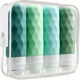 Travel Bottles for Toiletries, Tsa Approved 3oz Portable Travel Bottles, BPA Free Leak Proof Squeezable Travel Size Containers, Travel Accessories for Shampoo Conditioner Lotion (4 Pack), Avocado Green-image-46