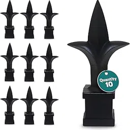 Address America Trident Spear High-Impact Polypropylene Black Finial Fence Topper (10ct, 3/4 inch)-picture-23