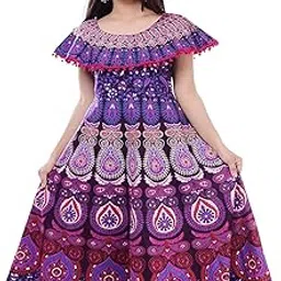 dhruvi Women's Casual Cotton Long Maxi Dress with Pom Pom-picture-30