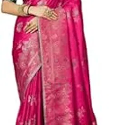 Women’s Pure Kanjivaram Soft Silk Saree in Banarasi Style with Blouse Piece | Traditional Wedding Saree-image-3