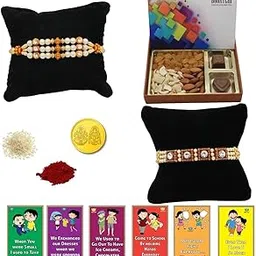 BOGATCHI Rakhi Dry Fruits Combo, Rakhi with chocolates gift pack, Rakhi and chocolate combo, Rakhi gift for brother with Chocolate Box 2pcs + Rakhi Set of 2+Roli Chawal+Rakhi Story Card,CDRFc9-picture-54