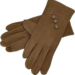 Tomorrow Women Cute design Plush Fur Cuff Winter Gloves Warm Windproof Cold Resistant Warm Velvet Inside Touch Screen Gloves For Girls-image-60