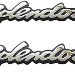 3D Chrome Plated Both Sides Monogram Compatible for Hero Splendor Plus-picture-10