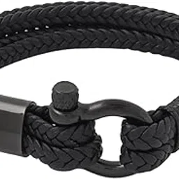 Bracelets for Men and Boys | Black Leather Bracelet for Men | Accessories Jewellery for Men | Birthday Gift for Men and Boys Anniversary Gift for Husband-image-25