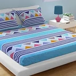Fitted Cotton Bedsheet (Elastic) with 2 Pillow Covers (GE-WA-A553_fs2561_bzr)-picture-26