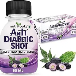 NUTRIROOTZ ANTI DIABETIC SHOT 60ML (PACK OF 10) | Natural Blood Sugar Control Drink with Neem, Karela, Jamun, Methi & Bhui Amla | Dia Free Juice For Diabetic Care, Digestion & Weight Management-picture-21