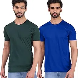 london hills Men's polyester Regular Fit Solid Round Neck Sports T-Shirt Pack Of 2-picture-22