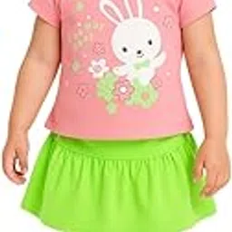kidbea Baby Girls T-Shirt and Skirt set | Cute & Trendy Clothes | Cotton Casual Summer Dress for Kids-picture-34