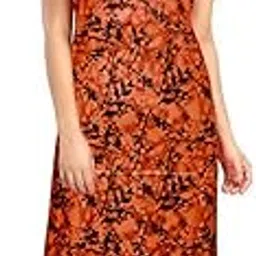 Women's Pure Cotton Nightwear Casual Nighty (Orange FASHION-153 XXL)-picture-10