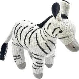 NESTA TOYS - Zebra Animal Soft Toy | Snuggly Knitted Cotton Plush Toy for Babies, Toddlers and Kids | Animal Doll for Kids-picture-28