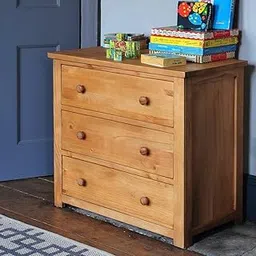TGF Furniture Store Solid Pine Wood 3-Drawer Chest – Traditional Style Storage Cabinet with Natural Finish – Durable Wooden Dresser for Bedroom or Living Room-image-51