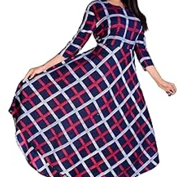 kuber taxtile Women Rayon Casual Wear Western Maxi Dress Gown for Girl/Women/Ladies (Free Size Upto XXL)-picture-31