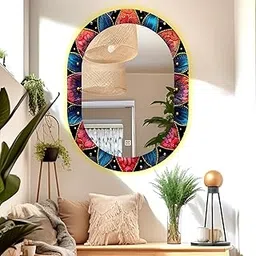 NEVEX Capsule 17.5X23.5 Inch Touch Sensor UV Printed Design LED Mirror with 3 Light Tone (Warm,White,Natural White). (1, 17.5 x 23.5 inc)-image-44