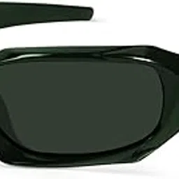 woggles | Full Rim Rectangular Branded Latest and Stylish Sunglasses |Polarized and 100% UV Protected |Unisex | Medium | Lens: Green Frame: Green-picture-30