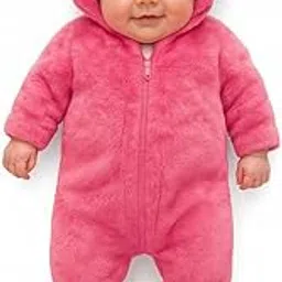 Soft Fleece Baby Romper with Hood For NewBorn Baby Clothes Spring Babies Romper Climbing Jumpsuit With Zipper-image-0