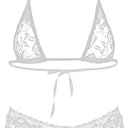 Women Nylon Net Bra Panty Set | Stylish Lingerie with Soft Transparent Lace | Lightweight, Stretchable & Comfortable Innerwear | Elegant Design - Free Size-image-74