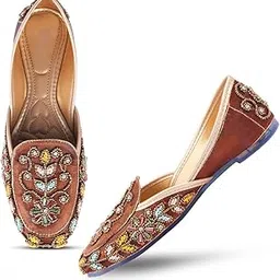 Froh Feet Ethnic Daily Party Office Mojari Traditional Punjabi Jutti for Women and Girls-picture-23