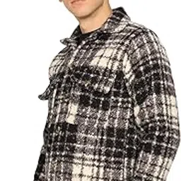 ellipse Men's Woolen Checked Shacket | Warm & Stylish Shacket for Winter | Suitable for -5°C to 15°C-picture-38