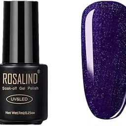 ROSALIND Gel Nail Polish UV LED Nail Polish Nail Manicure Long Lasting Nail Art Color Gel Need UV Lamp to Cure UV Gel Polish (7ml-2706)-image-66