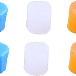 HEALLILY 6Pc Silicone Earplugs Swimming Bath Silicone Sleep Noise Reducing Ear Plugs (Blue Orange White)-picture-58