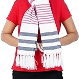 BABYFLYi Mothers Breast Feeding Shawl/Nursing Cover Outdoor 360 Protection Feeding Striped Fringed Scarf, Cotton, Multicolour (Pink)-picture-10
