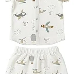mookoo Premium Muslin Baby Shirt & Shorts Set | Ultra-Soft Cotton Co-Ord for Newborns | Lightweight, Breathable & Skin-Friendly Wear-picture-18