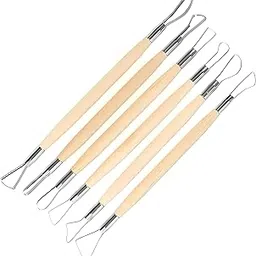 VINTAGER Ceramic Clay Tools Set, Birch 6Pcs Pottery Tools for Wax Sculpting Ceramics Carving Jewelry Design Use-picture-26