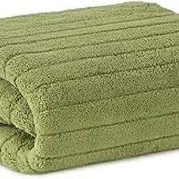 UrbanLeaf Microfiber Large Bath Towel | Quick Dry Super Absorbent - Bath Towel for Men and Women | Green Stripe | Towel for Bath, Travel, Gym, Beach, Pool, and Yoga (70 X 140 CMs)-image-0