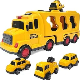 Kidology 5-in-1 Friction-Powered Transport Truck Toy Set with Music – Montessori Educational Transport Carrier Vehicle Toy for Boys & Girls, Fun Birthday Gift for Kids Ages 3+-picture-19