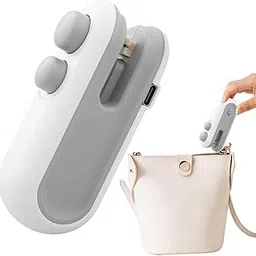 Sealing Machine (White) | Rechargeable & Eco-Friendly | 2-in-1 Functionality | Compact & Portable Design-picture-33