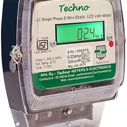 Digital single phase energy meter for accurate power consumption monitoring | compact electric kwh meter for homes and businesses | easy installation and usage|1-picture-15