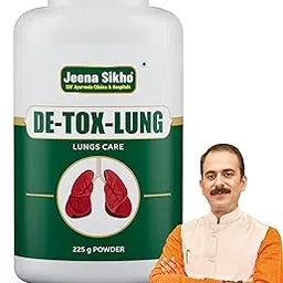 Jeena Sikho De-Tox Lung Powder | Herbal Lungs Detox Supplement | Naturally Blended With Arjuna, Harida, And Sunthi | Ayurvedic Lungs Care Multivitamin, 225gm image 1