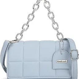 fastrack Quilted Sling Bag for Womens, Ladies and Girls | Polished Gold Chain Strap Sling Bag | Made Up of Semi PU Leather Material-picture-19