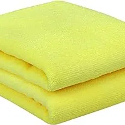 Soft Shine Microfiber Car Cleaning Cloth for Polish Residues, Wax Removal, Dirt Removal - 40x40 cm - 350 GSM - Thick and Lint-Free Multipurpose Automotive Cleaning Cloth (Yellow, Pack of 2)-picture-34