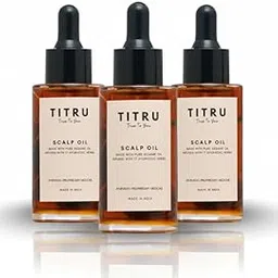 Titru Scalp Oil - Pack Of 3 (45ml Each) |100% Natural Hair Oil with 17 Herbs Infused | Anti-Hairfall & Dandruff Control & For Growth | Non-Sticky & Lightweight | With Bhringraj, Amla, Neem & Lodhra-picture-45