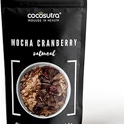 COCOSUTRA Oatmeal - Mocha Cranberry | 100% Natural & Vegan | No Sugar added, Gluten free, Made with Rolled Oats - 300 g-picture-50