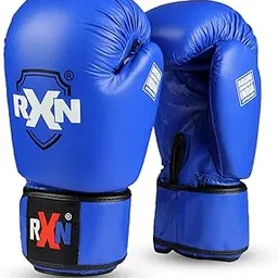 RXN Professional Amateur Competition Leather Boxing Gloves (Blue-14OZ)-picture-14