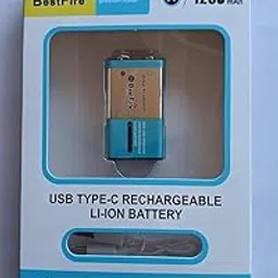 Microusb Compatible with BestFire 9V-6000mWh USB Type-C Rechargeable Li-ion 1200mAh Battery (1 Pc)-image-82