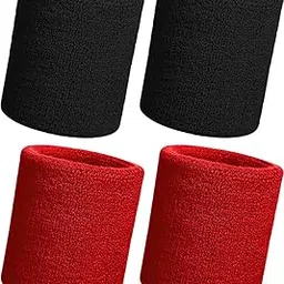 Wristband, Sports Band, Wrist Support, 4 Piece Set, Lightweight, Sweat Absorbent, Quick Drying, Breathable, Stretchy, Antibacterial, Odor Resistant, Baseball, Tennis, Badminton, Running, Sports, Sweat-picture-29