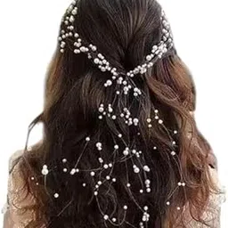 Pearl & Crystal Bridal Hair Vine – Handmade Wedding Hairpiece, Elegant Beaded Headband for Brides, Prom, Special Occasions (White)-picture-38