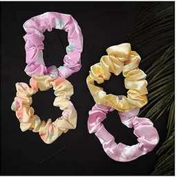 jewelz Slim Scrunchies Set for Kids & Women | Ponytail Holder for Women - Rubber Band for Daily Use (A7201)-picture-18