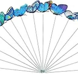 MYADDICTION 24x Butterfly Garden Stakes Housewarming Patio Butterfly Decorations Outdoor Blue-picture-29