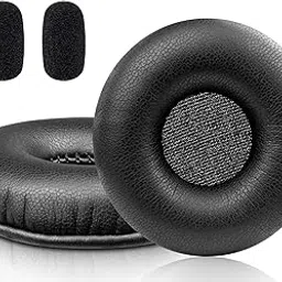 SOULWIT 50mm Replacement Earpads Cushions for Logitech H570e/H650e/H820e Headphone, Ear Pads with Soft Protein Leather, High-Density Foam, Added Thickness - Black-picture-34